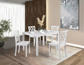 Yamhill 5 Pc. Dining Table Set Model Fm3424Wh-T-5Pk-Chair By Furniture Of America